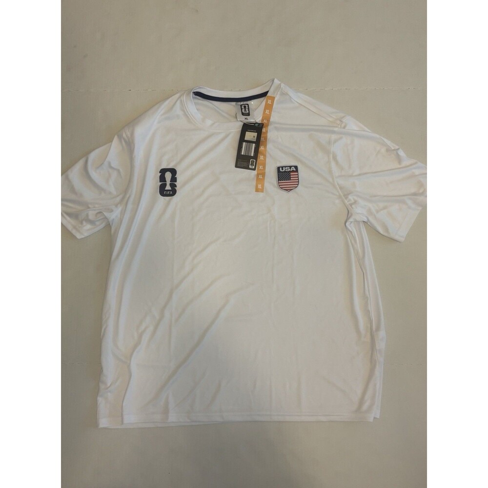 FIFA Officially Licensed USA Soccer Shirt White Short Sleeve XL